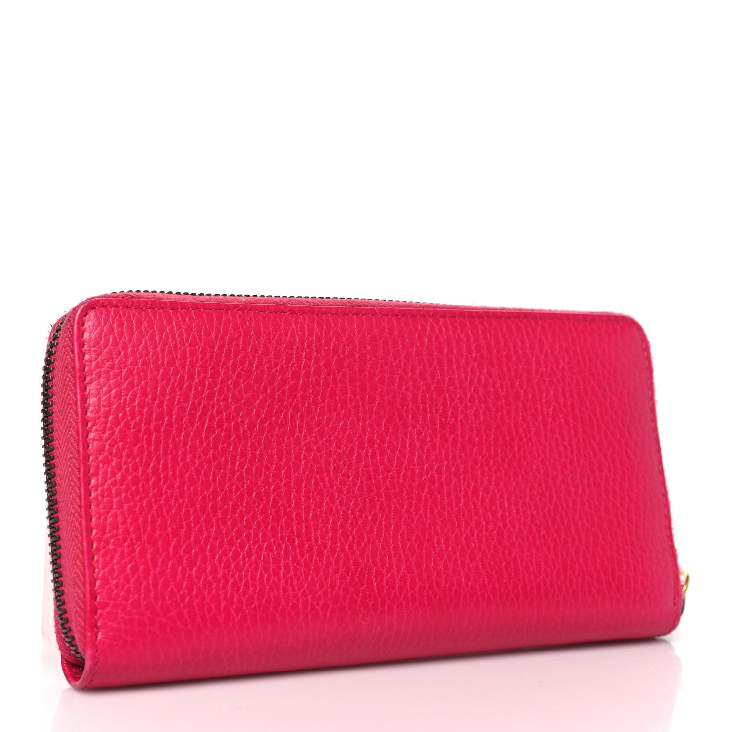 Gucci Calfskin Butterfly Farfalla Zip Around Wallet Pink 3 of 9