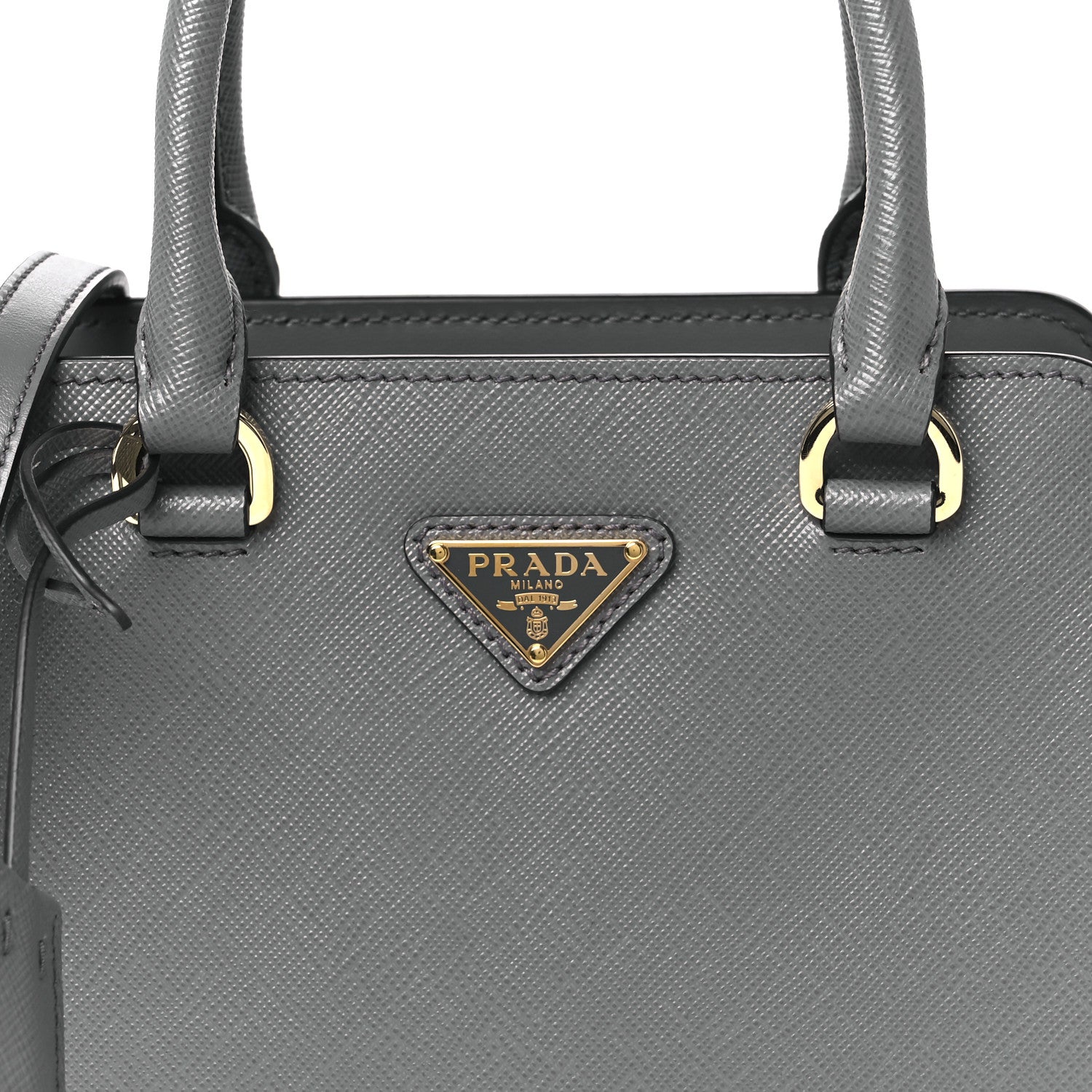Prada Saffiano Soft Calfskin Zippered Tote Marmo 8 of 10