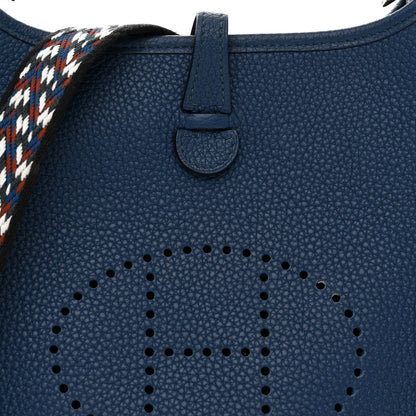 Hermes Taurillon Maurice Zigzag Evelyne TPM Deep Bleu Black White Deep Bleu 8 of 11
