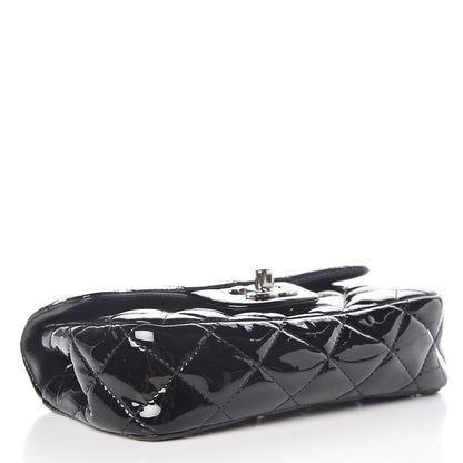 Chanel Patent Calfskin Quilted Extra Mini Rectangular Flap Black 4 of 9