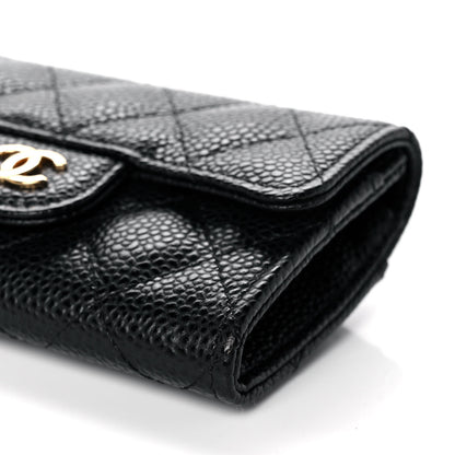 Chanel Caviar Quilted Flap Card Holder Wallet Black 15 of 16