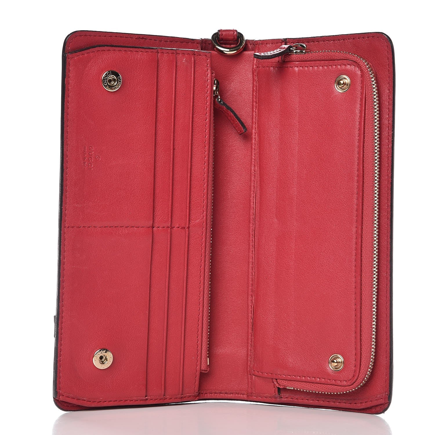 Gucci Microguccissima Continental Wallet Red 5 of 9