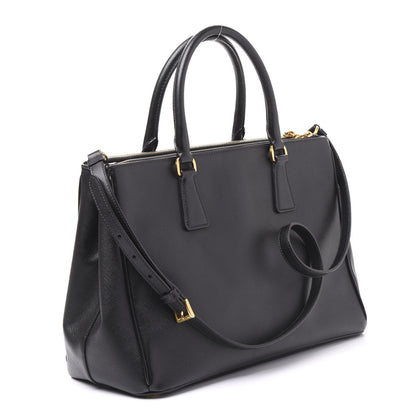 Prada Saffiano Medium Galleria Double Zip Tote Black 2 of 11