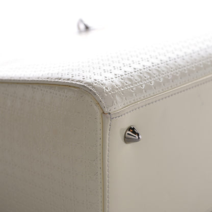 Christian Dior Patent Micro-Cannage Medium Lady Dior White 9 of 13
