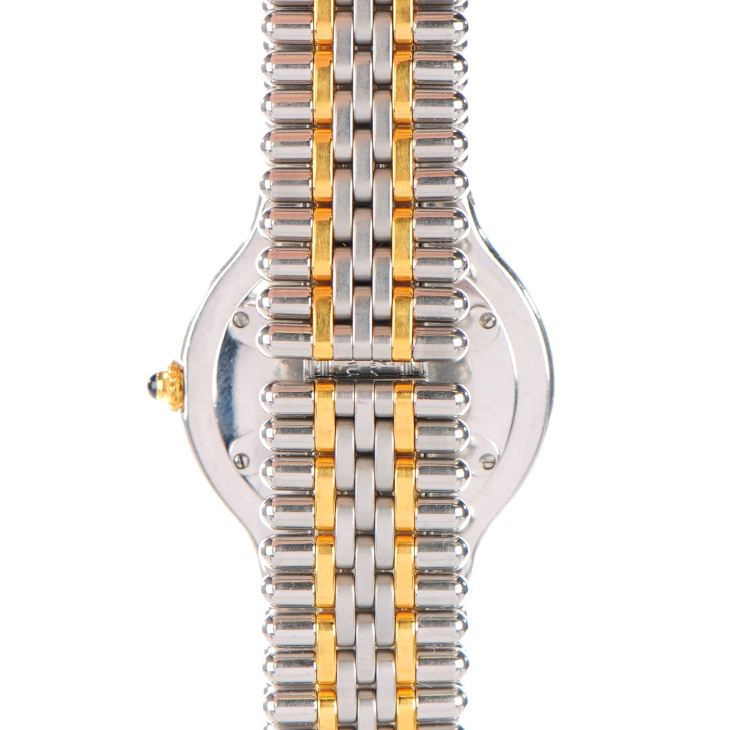 Cartier Stainless Steel 18K Yellow Gold 31mm Must De 21 Bullet Link Quartz Watch 3 of 8
