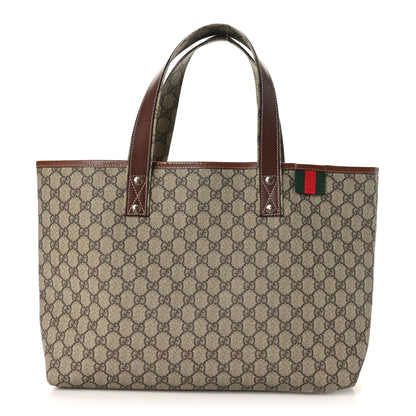 Gucci GG Plus Monogram Medium Signature Web Loop Tote Brown 1 of 9