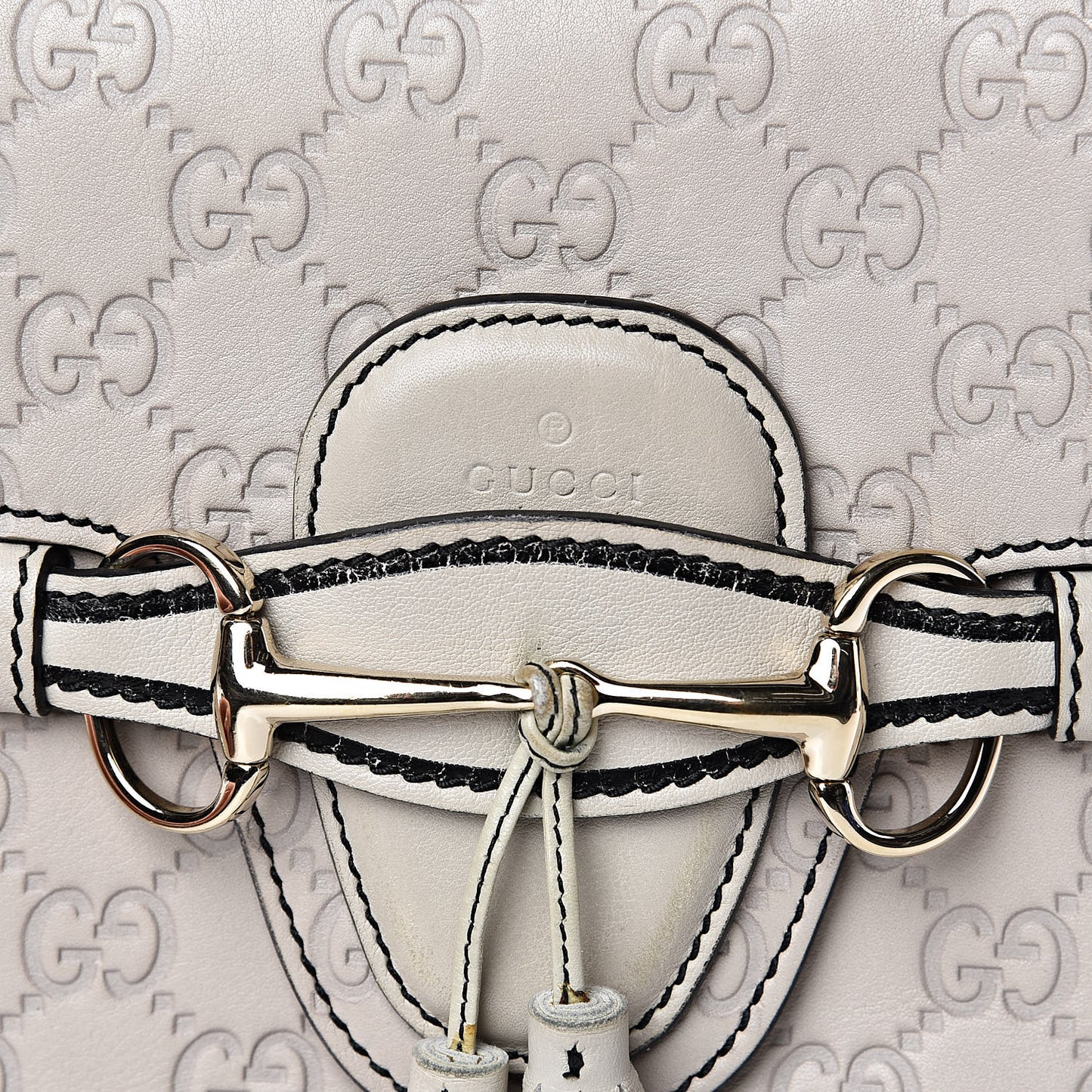 Guccissima Signature Medium Emily Chain Shoulder Bag Mystic White