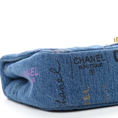 Chanel Denim Quilted Denim Large Mood Flap Blue Multicolor 8 of 9