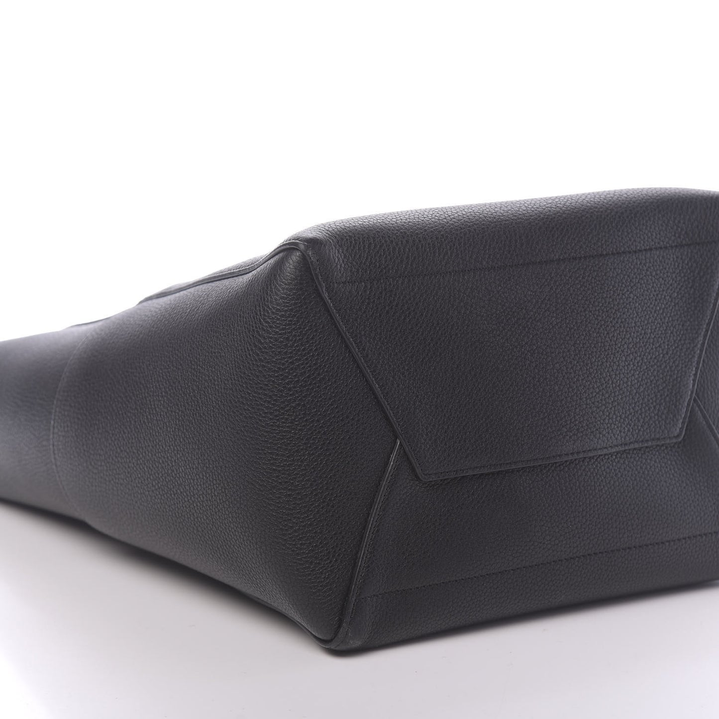 Soft Grained Calfskin Sangle Bucket Bag Black
