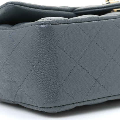 Chanel Caviar Quilted Mini Rectangular Flap Dark Grey 5 of 11