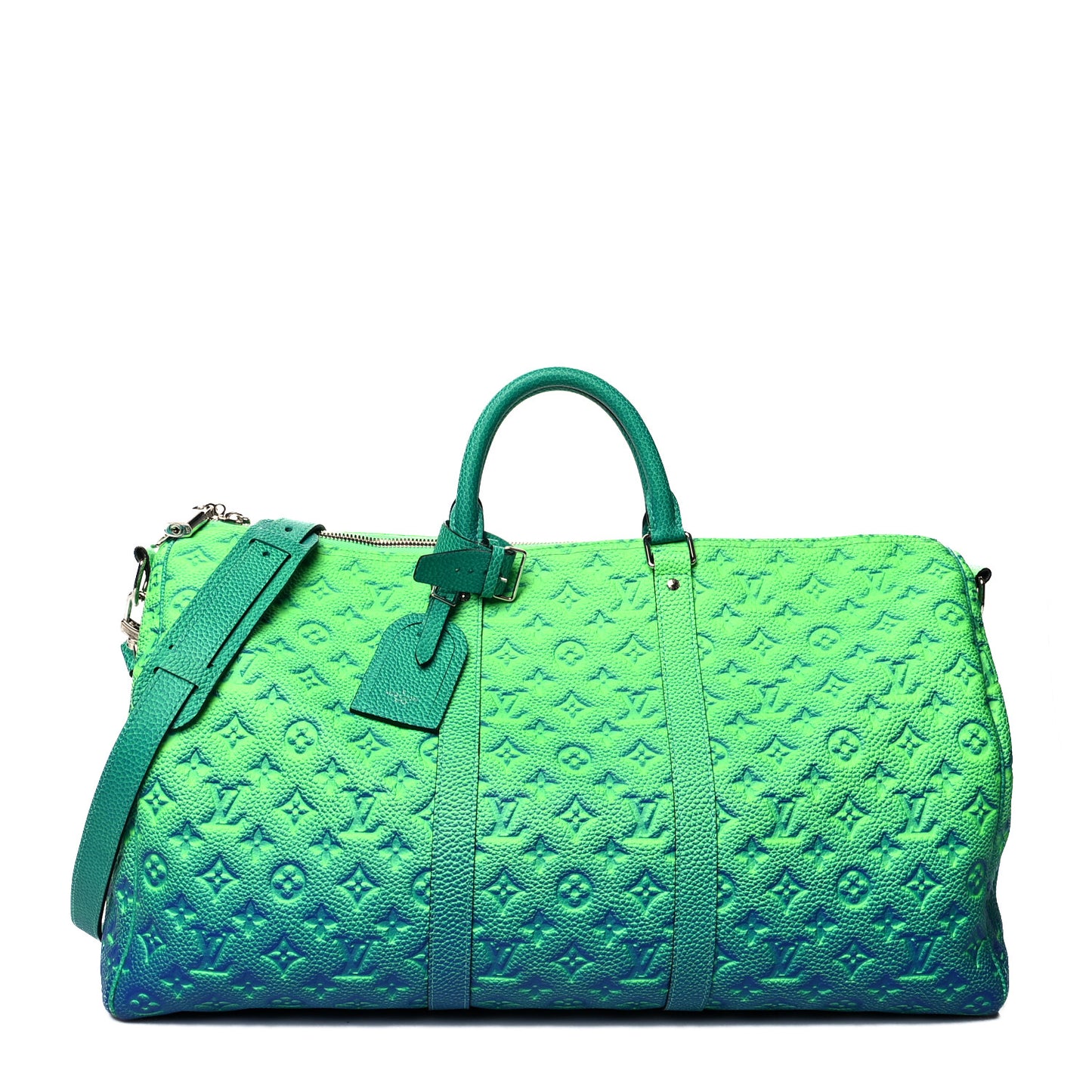 Taurillon Illusion Keepall Bandouliere 50 Bleu Vert