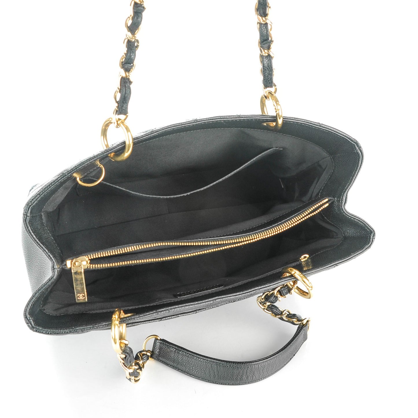 Caviar Quilted Grand Shopping Tote GST Black