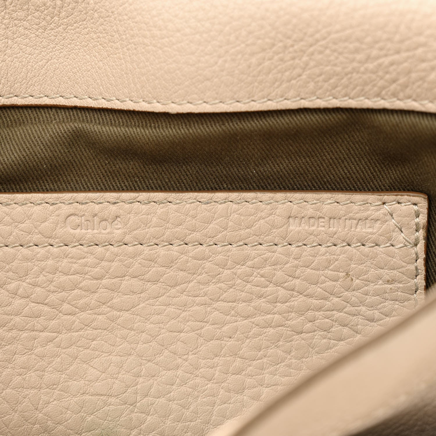 Chloe Grained Calfskin Medium Marcie Saddle Bag Beige 6 of 19