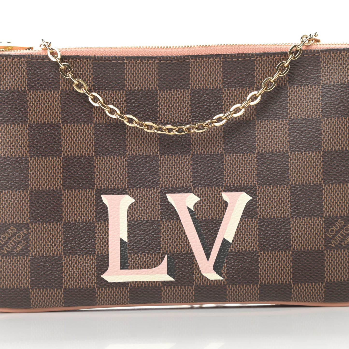 Damier Ebene Double Zip Pochette