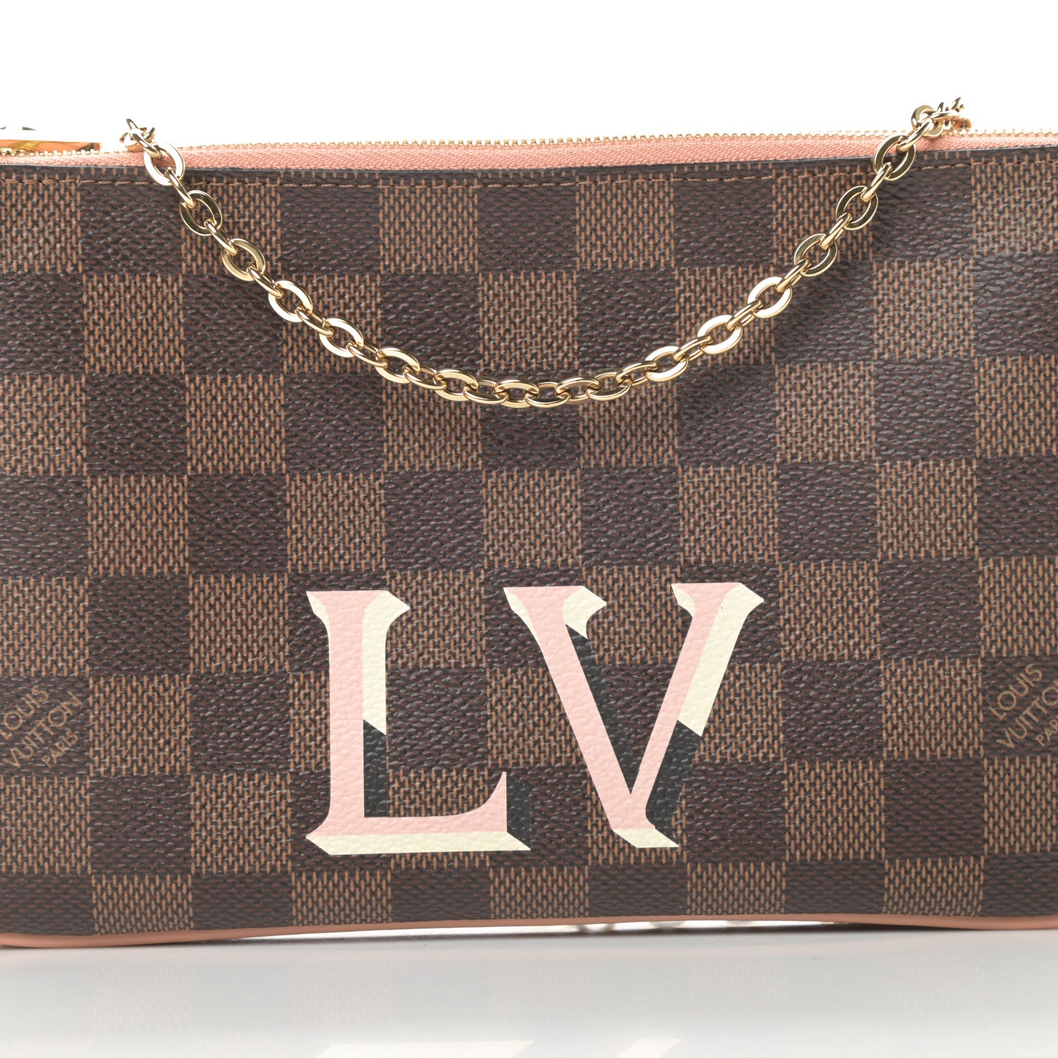 Louis Vuitton Damier Ebene Double Zip Pochette 9 of 12