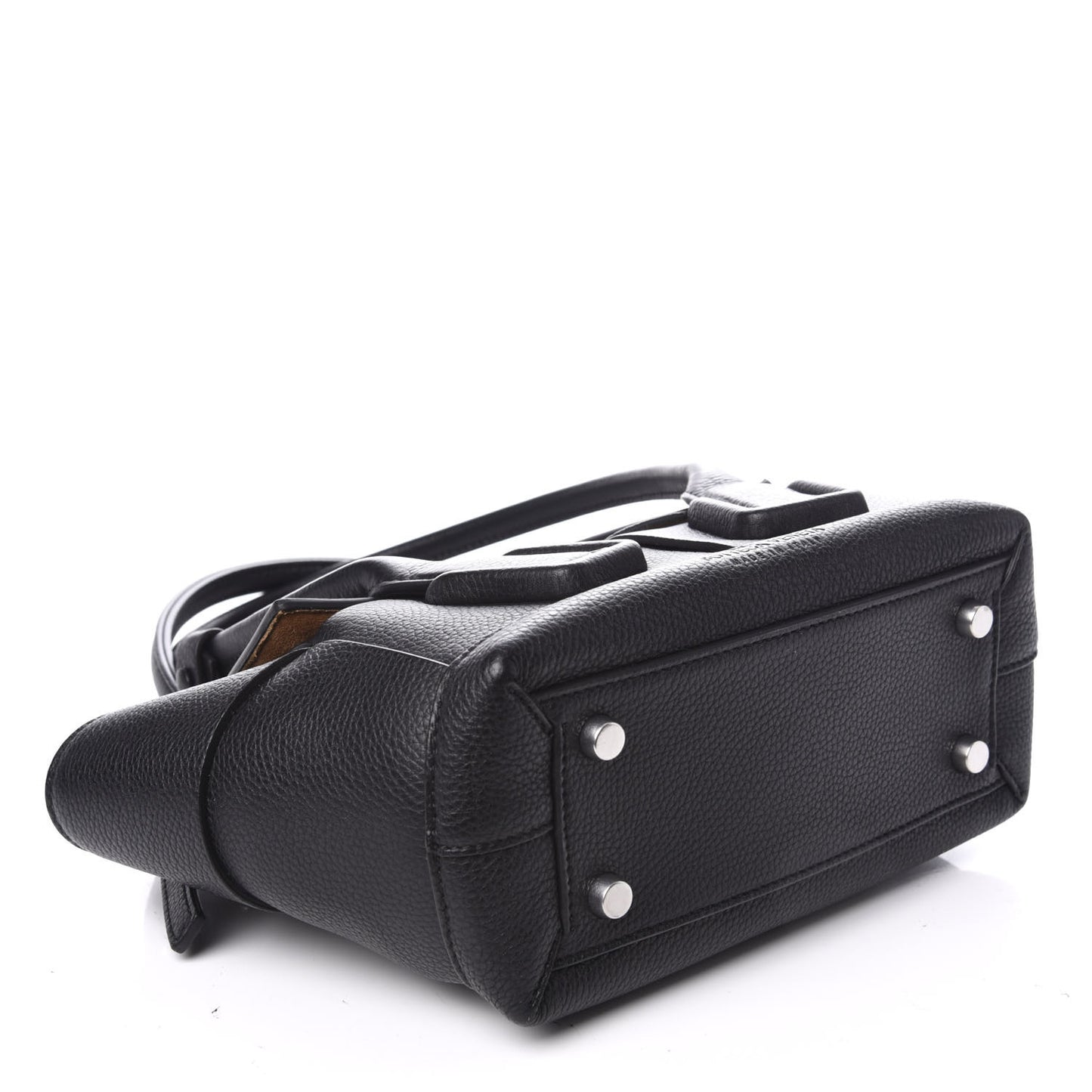 Grained Calfskin Mini Maxi Intrecciato Arco 33 Black