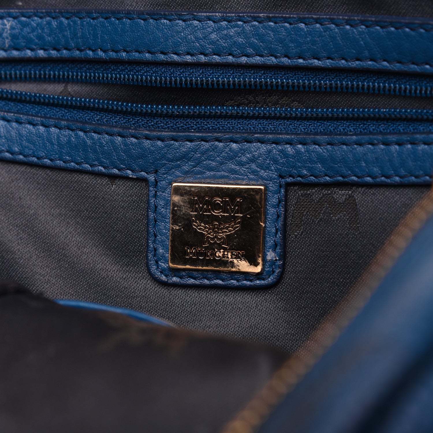 MCM Visetos Studded Small Stark M Backpack Blue 9 of 31