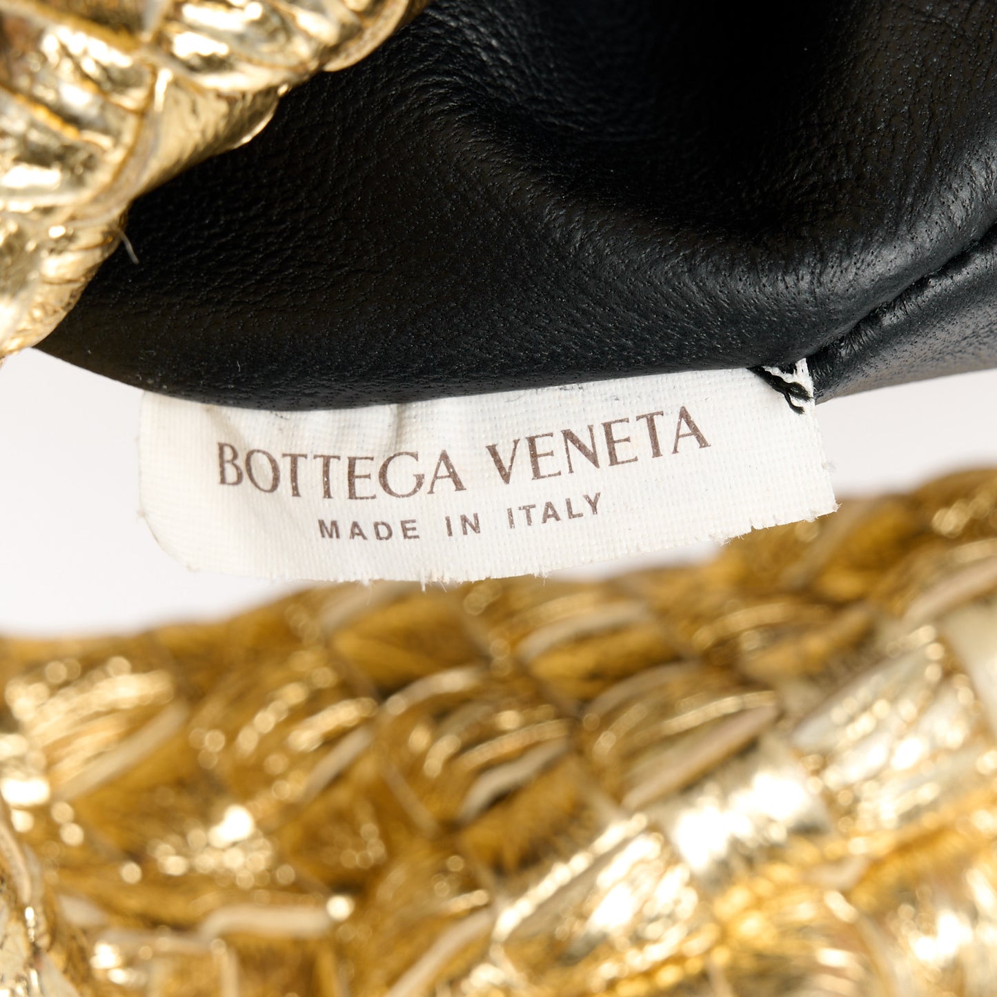Metallic Nappa Intrecciato Mini Jodie Gold