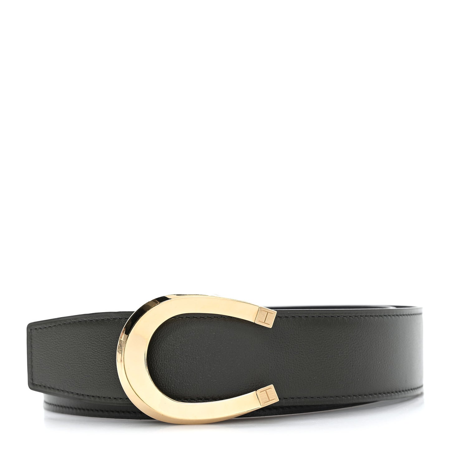 Box 135 Togo Reversible 38mm Luck Belt 85 34 Vert De Gris Black