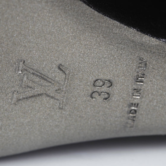 Louis Vuitton Satin Wedges 39 Black 7 of 10