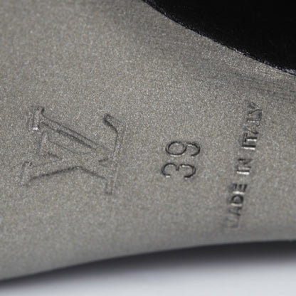 Louis Vuitton Satin Wedges 39 Black 7 of 10