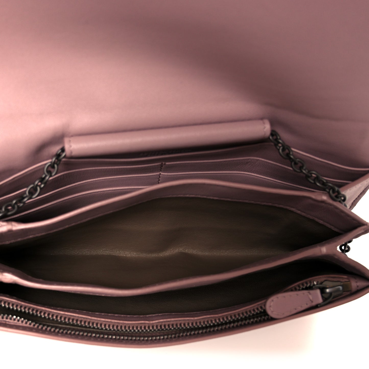 Nappa Intrecciato Continental Wallet on Chain Violet