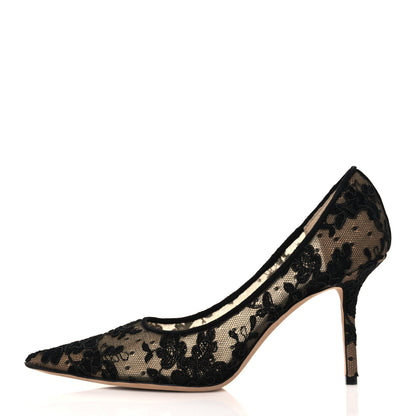 Jimmy Choo Lace Abel Pump 38 Black 1 of 8
