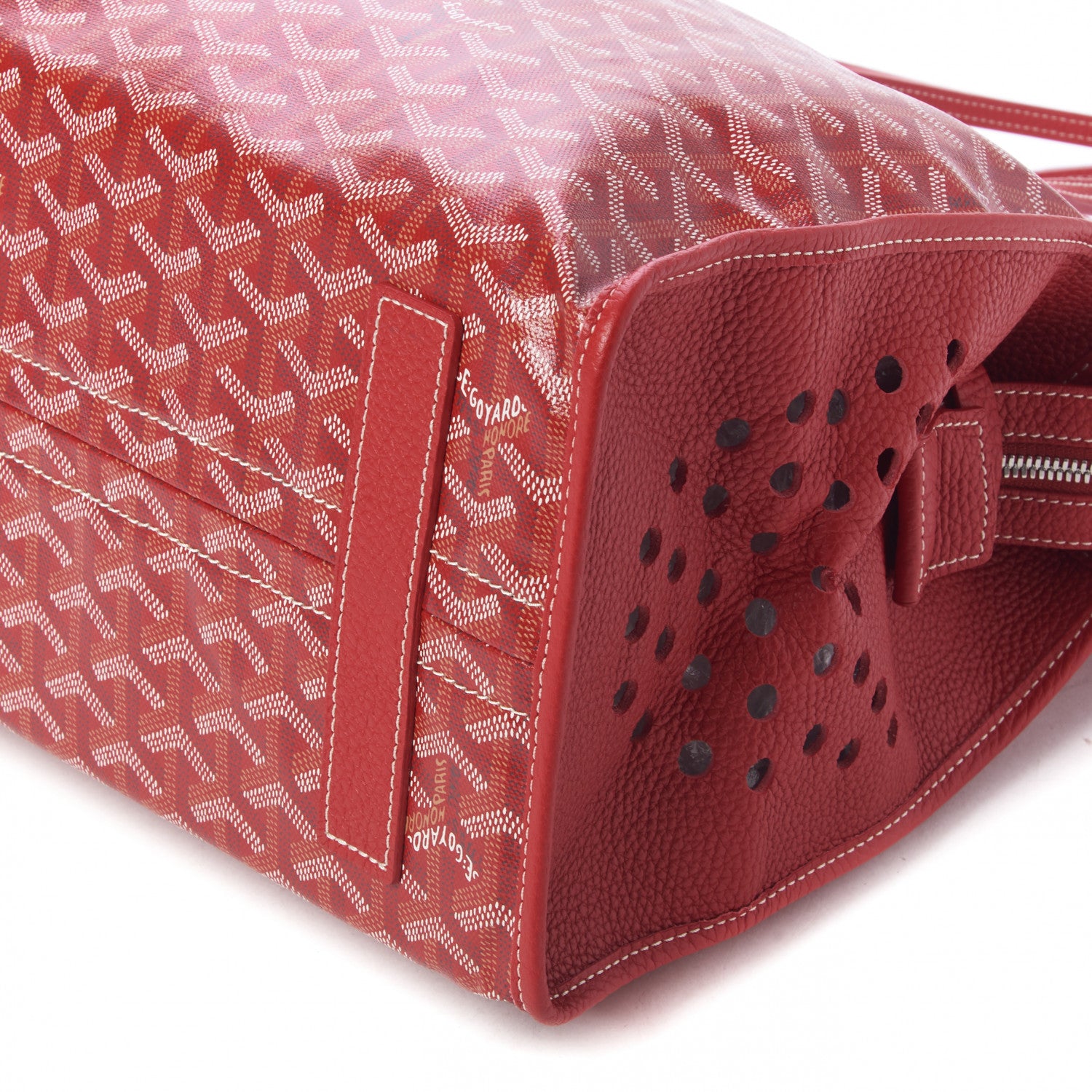 Goyard Goyardine Sac Hardy Pet Carrier PM Red 7 of 9