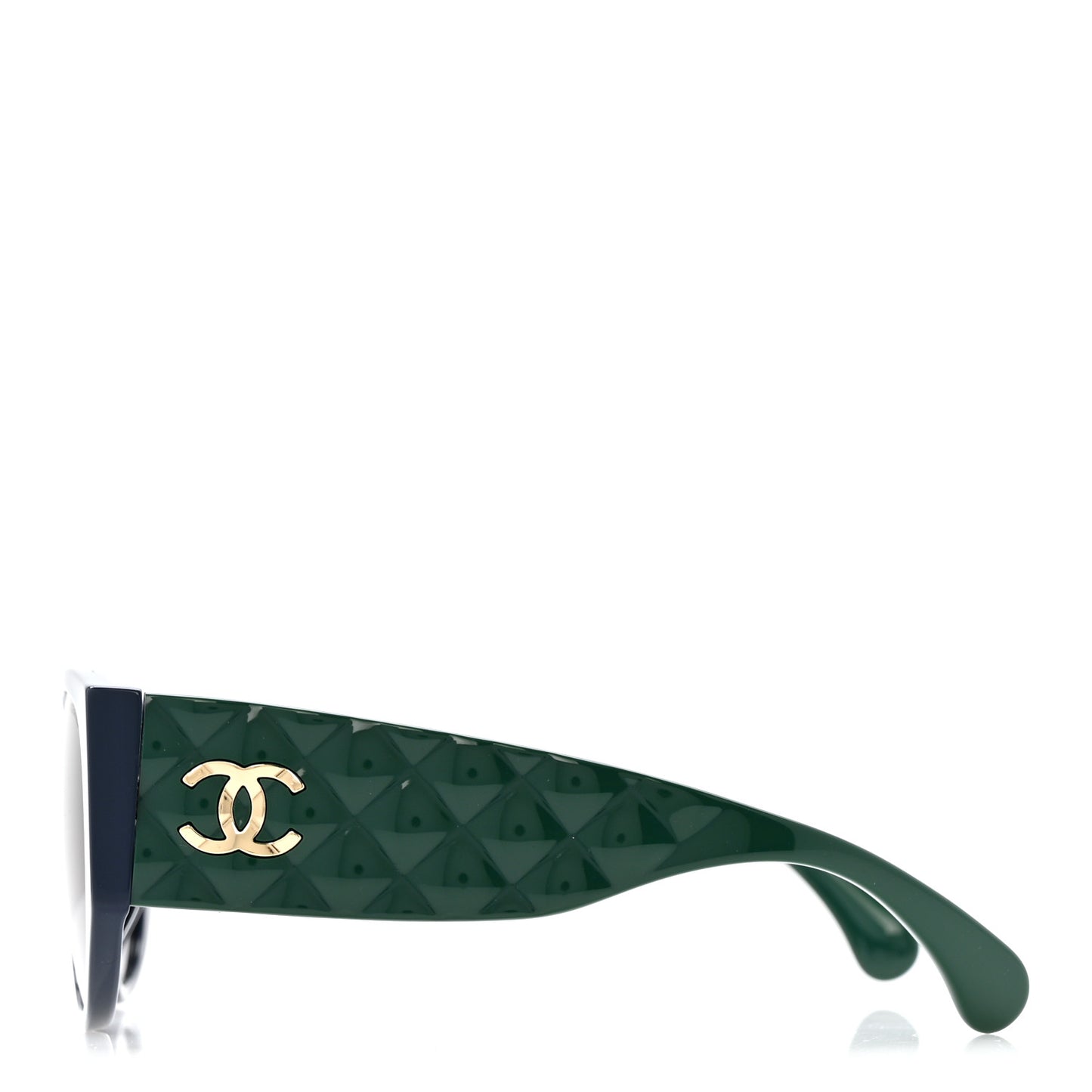 Acetate Quilted CC Pilot Sunglasses 71465A Blue Green