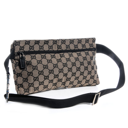 Gucci GG Monogram Web Double Pocket Belt Bag Navy 3 of 9