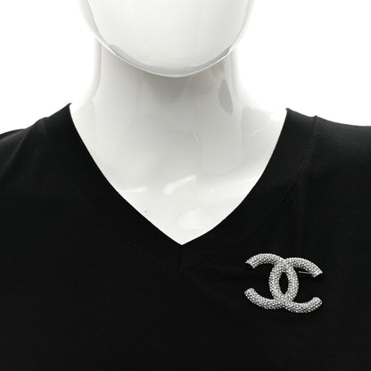 Chanel Crystal Large CC Brooch Silver 2 of 5