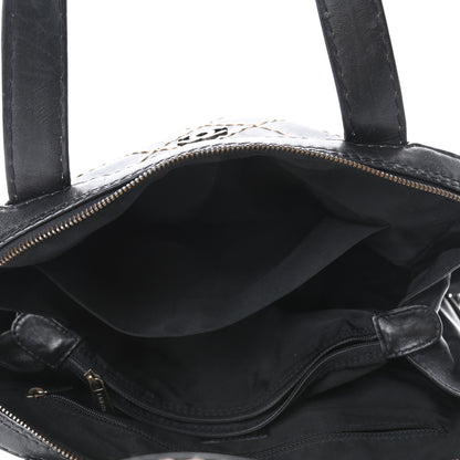 Chanel Calfskin Wild Stitch Vertical Top Handle Bag Black 5 of 6