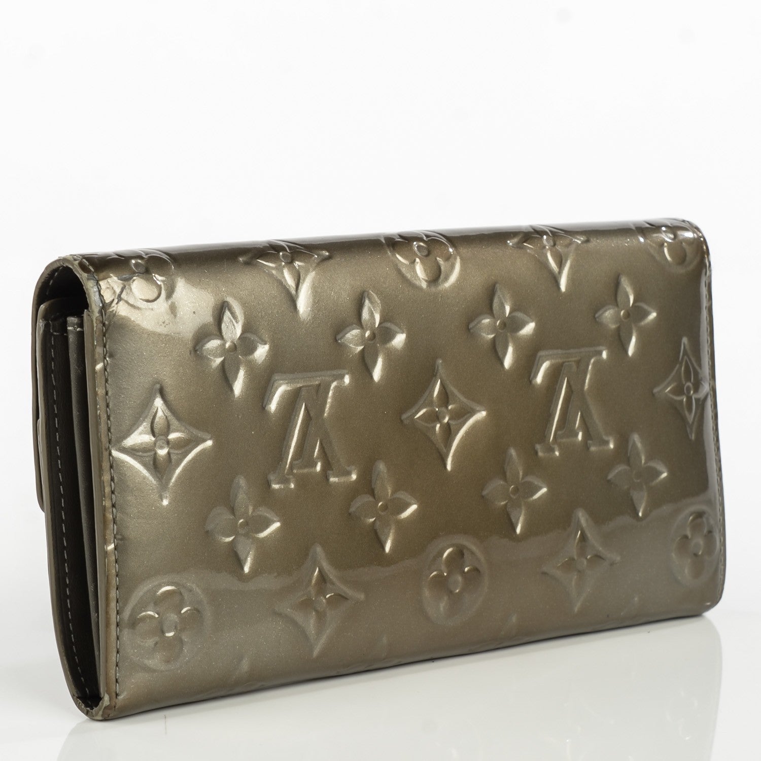 Louis Vuitton Vernis Sarah Wallet Gris Art Deco 3 of 7