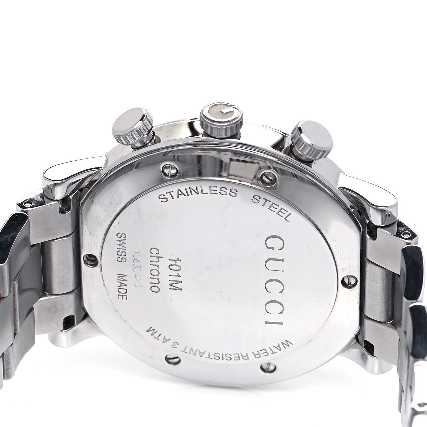 Gucci Stainless Steel Diamond Bezel 44mm G-Chrono Quartz Watch Pink 4 of 5