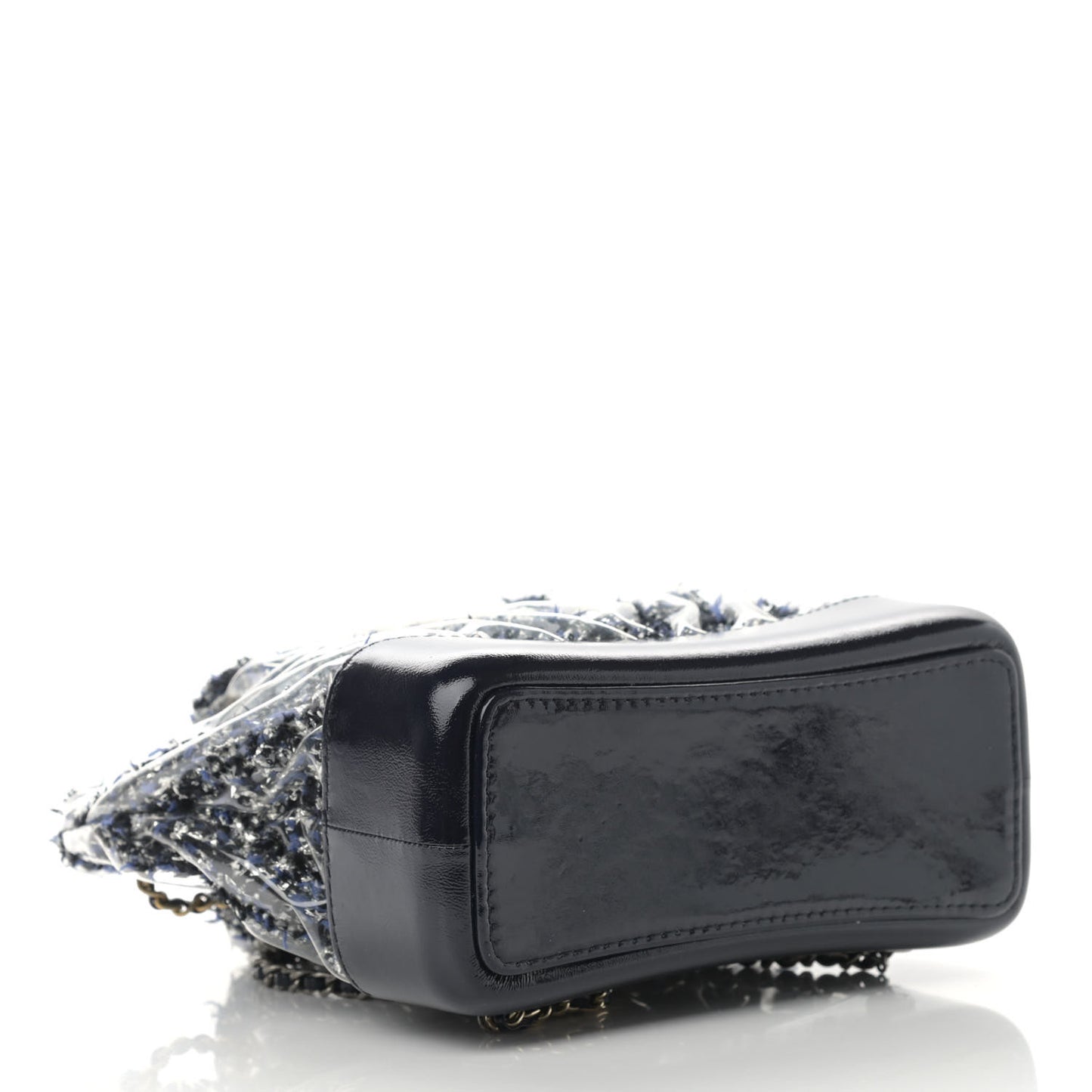 Tweed PVC Quilted Gabrielle Backpack Navy Black