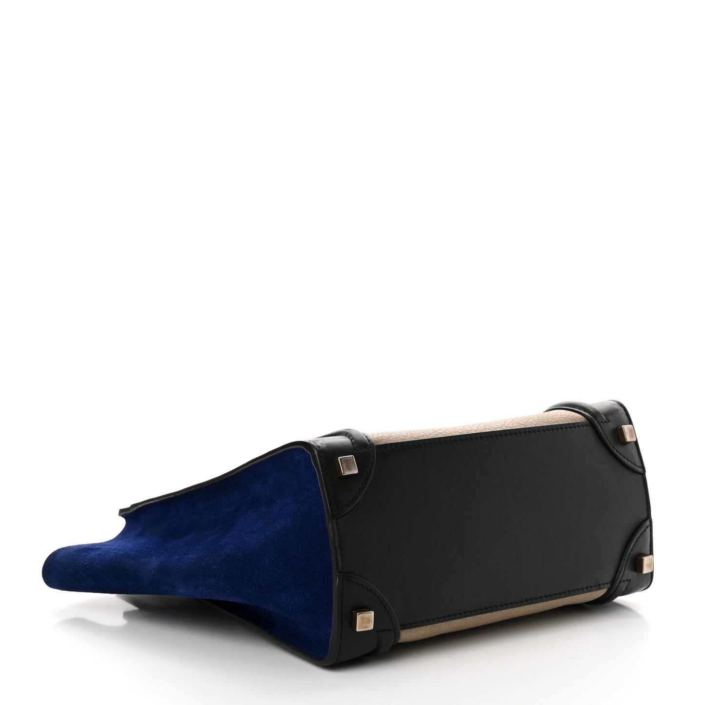 Elephant Calfskin Suede Micro Tri-Color Luggage Sand