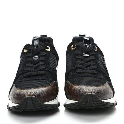 Louis Vuitton Suede Monogram Run Away Sneakers 37 Black 2 of 9