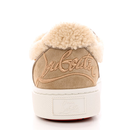 Christian Louboutin Suede Shearling Fun Vierissima Flat Sneakers 39 Atlas 6 of 8