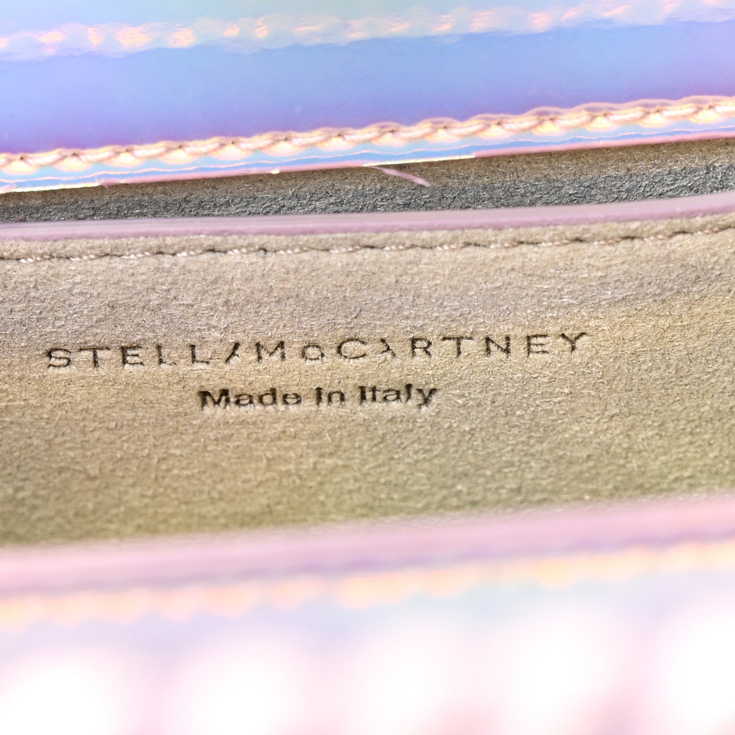 Stella McCartney Holographic Faux Leather Mini Falabella Silver 6 of 9