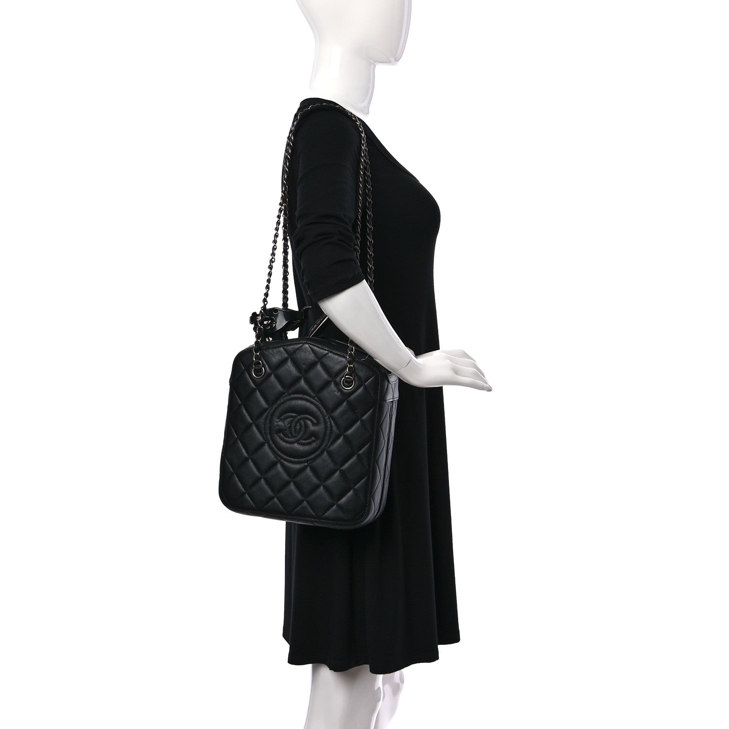 Chanel Lambskin Dubai by Night Gas Tank Bag Black 2 of 11