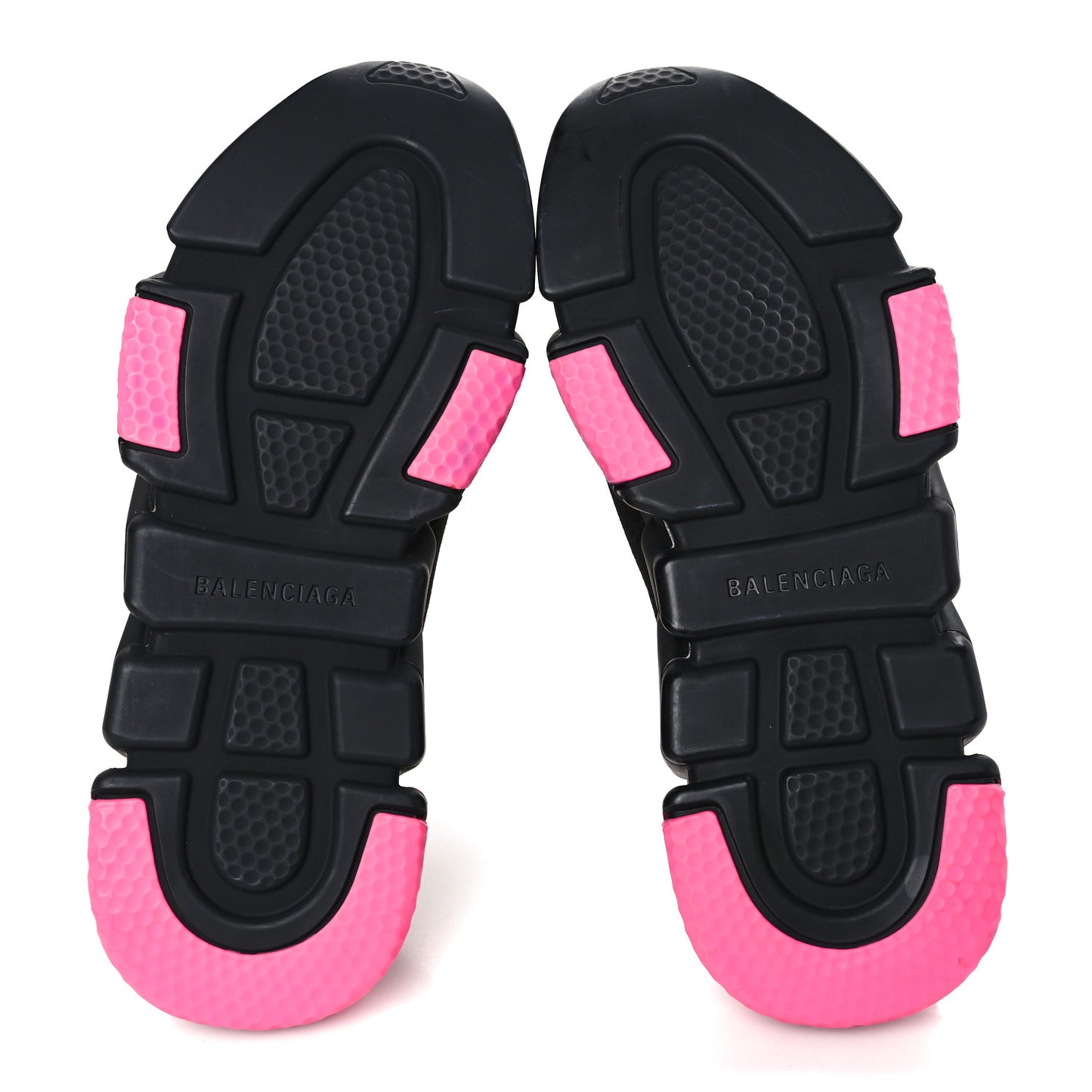 Neoprene Knit Womens Speed Clear Sole Sneakers 39 Black Pink Fluo