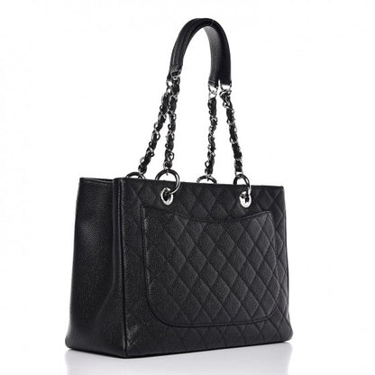 Chanel Caviar Quilted Grand Shopping Tote GST Black 3 of 14