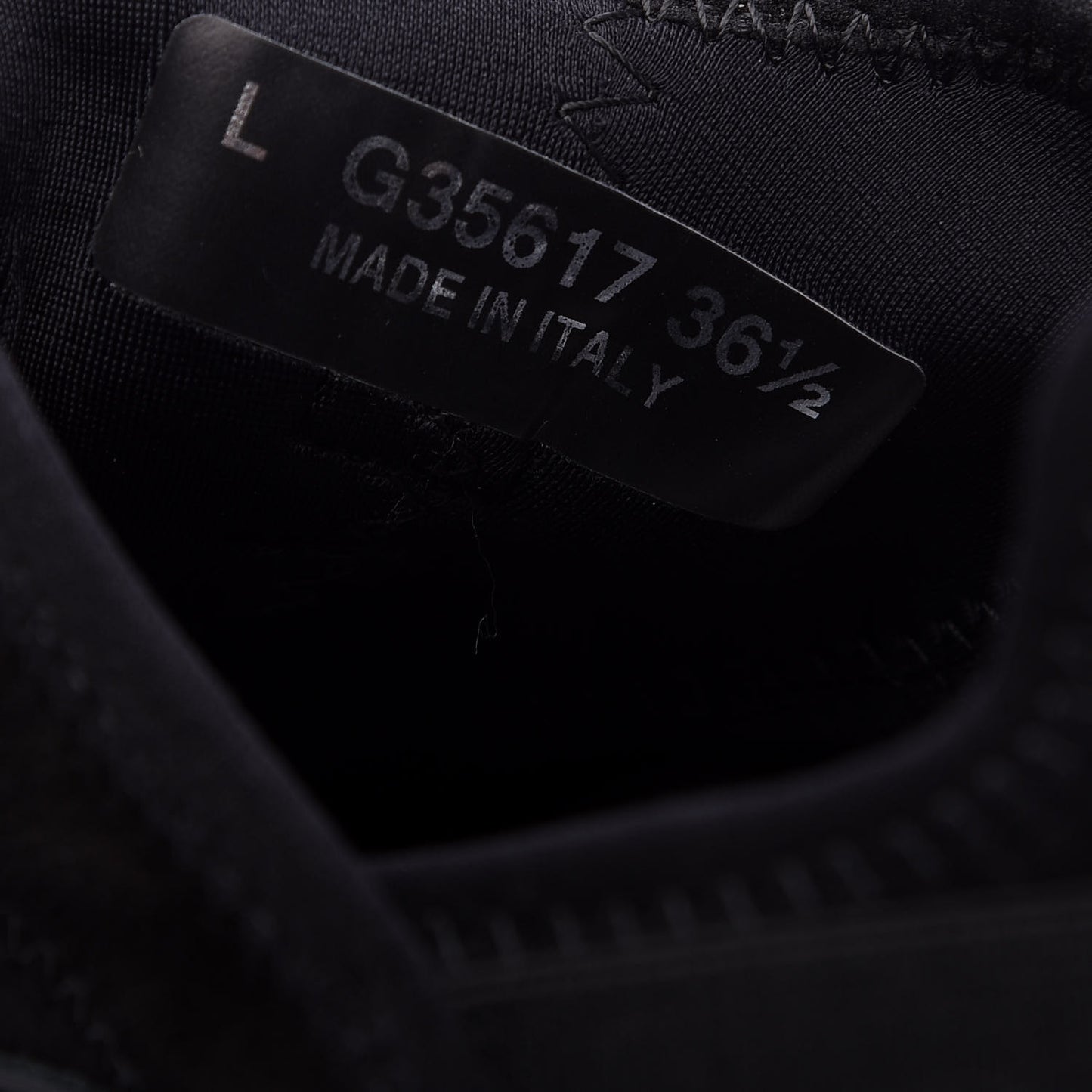 Velvet Calfskin Mixed Fibers CC Sneakers 36.5 Black