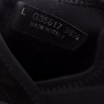 Chanel Velvet Calfskin Mixed Fibers CC Sneakers 36.5 Black 9 of 9
