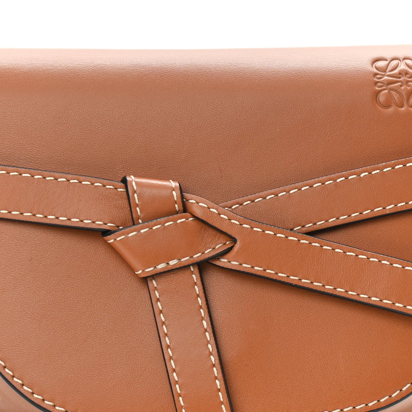 Calfskin Mini Gate Belt Bag Tan