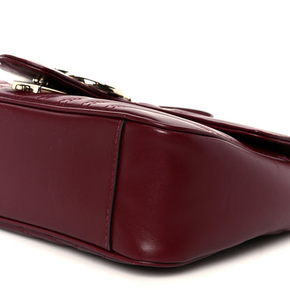 Gucci Calfskin Matelasse Small GG Marmont Shoulder Bag Rosso Ancora Red 11 of 11
