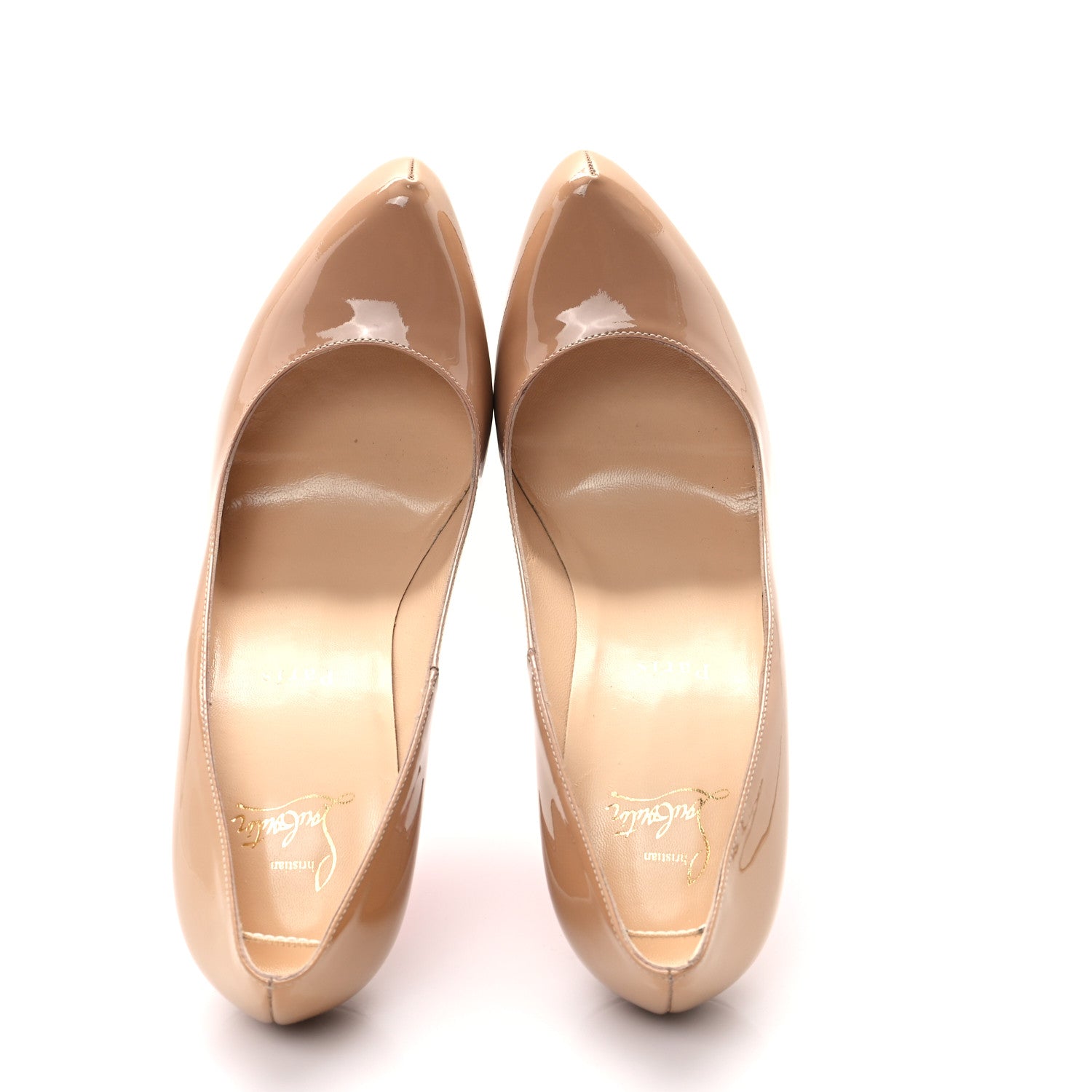 Christian Louboutin Patent Rolando 120 Pumps 39.5 Nude 5 of 11