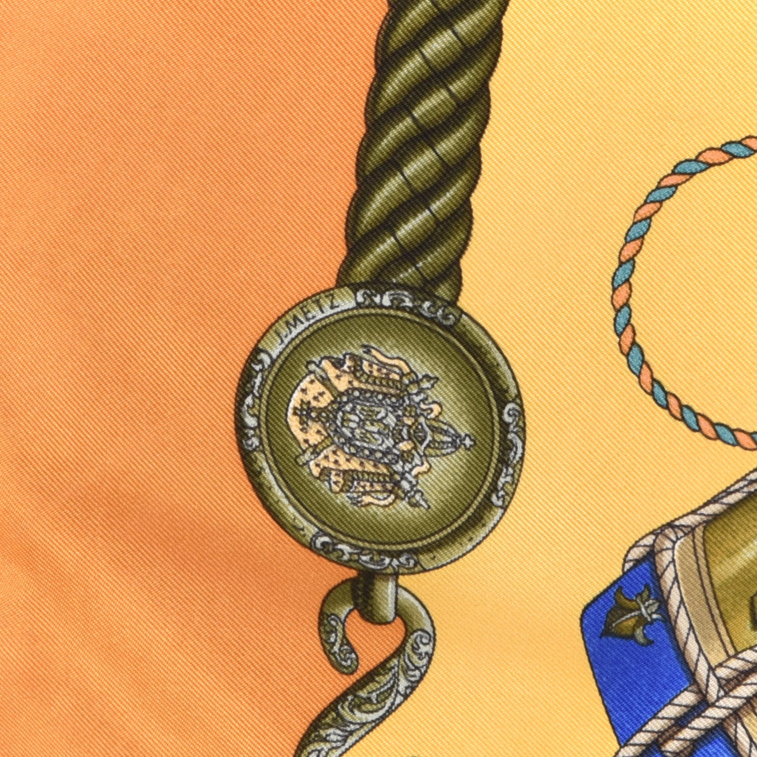 Hermes Silk Les Tambours Scarf 90 4 of 6