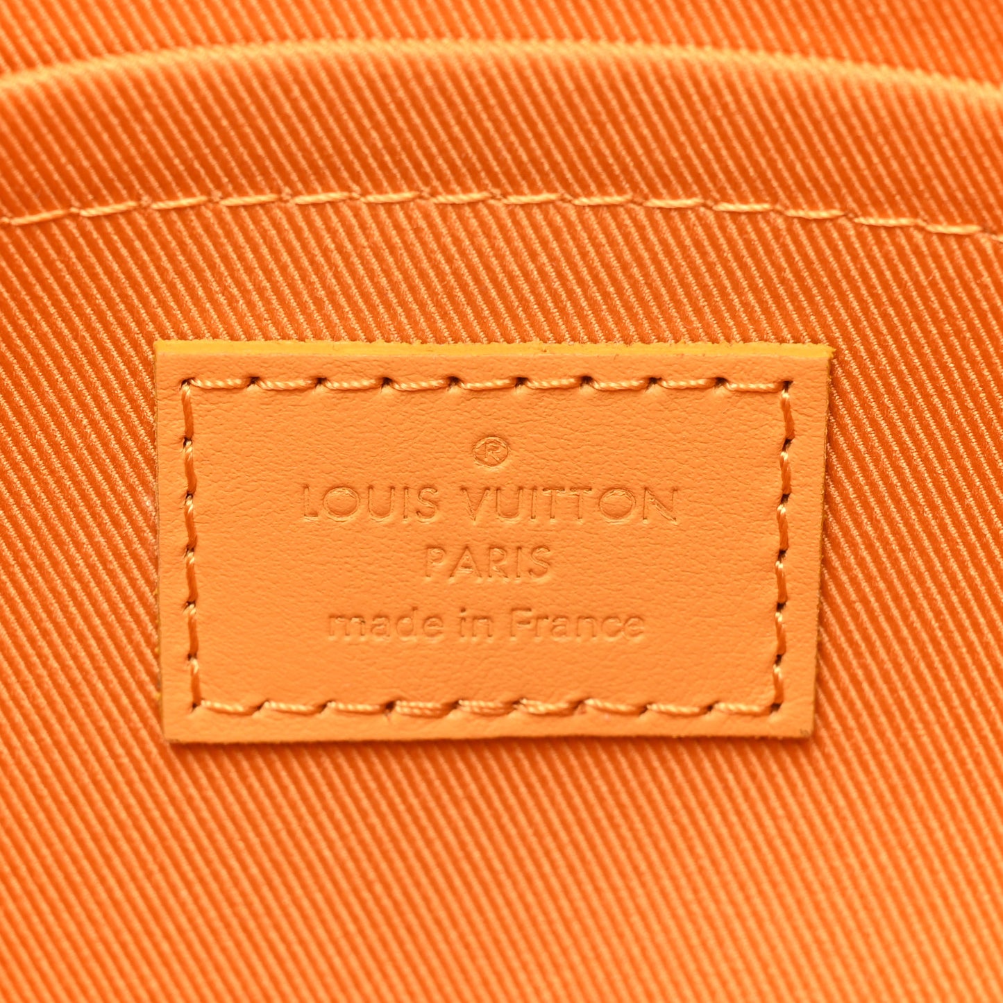 Grained Calfskin Aerogram City Keepall Safran Yellow
