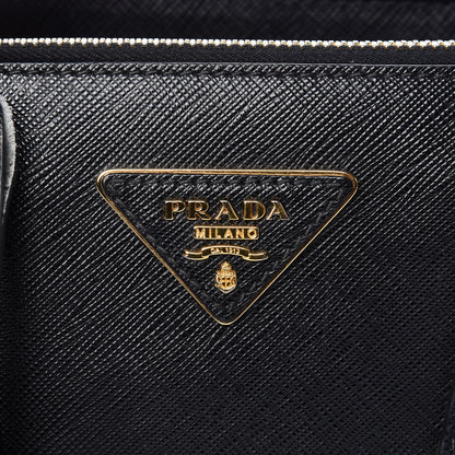 Prada Saffiano Mini Galleria Double Zip Tote Black 8 of 19